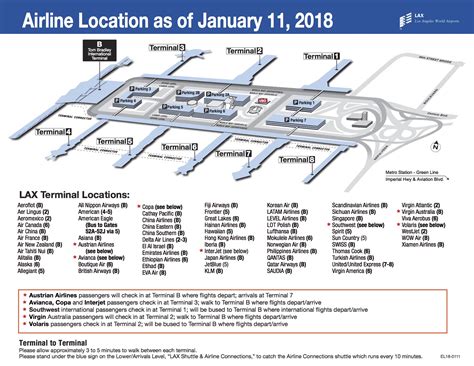 Lax Terminal 6 Arrivals Map