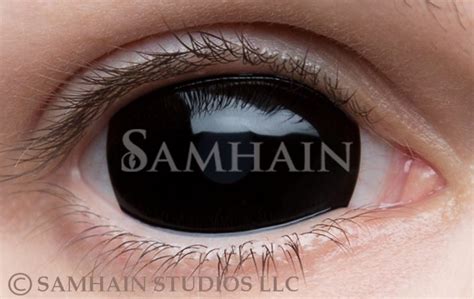 Mini Black Sclera [single Lens] Samhain Contact Lenses