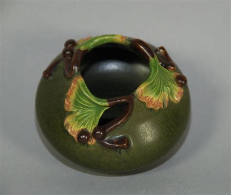 An Ephraim Pottery Miniature Ginkgo Branch From A Collector Ephraim