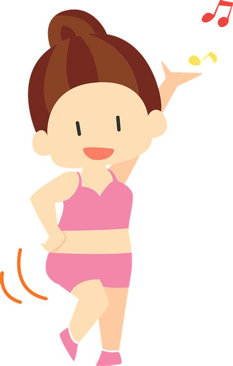 Betty Woman Doing Aerobic Exercise Clipart Free Download Transparent