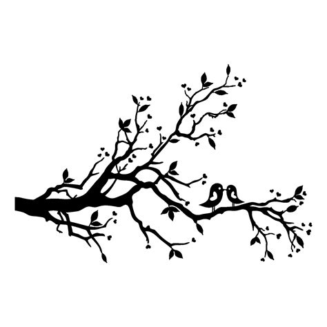 Lovebird Tree Branch Clip Art Bird Branches Station Png Download