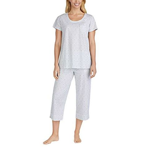 Carole Hochman Carole Hochman Ladies 2 Piece Cotton Capri Pajama Set Grey Small Walmart