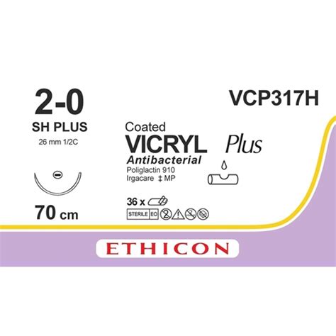 Sutur Vicryl 2 0 Vcp317h 70cm Nål Sh 36 St