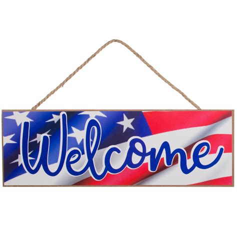 98 list list price $28.47 $ 28. 15" Wooden Sign: Welcome RWB Flag AP8036 - CraftOutlet.com