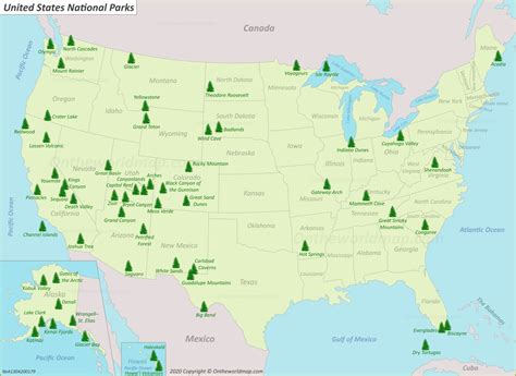 Us National Parks Map Printable Us National Park Map Printable