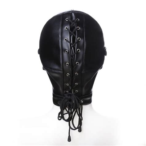 bondage bdsm mask fetish hood with gag sissy panty shop