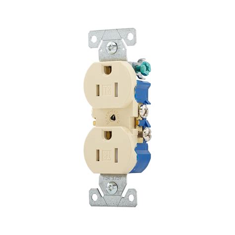 Eaton Ivory 15 Amp Duplex Outlet Residential 10 Pack At