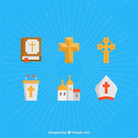 Premium Vector Crosses Religious Symbols Set