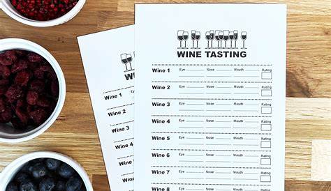 Wine Tasting Basic Printable Guide - Etsy UK