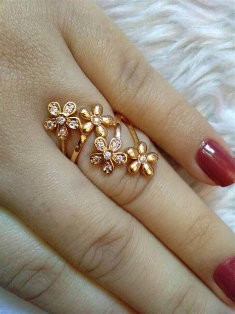 Beautiful Gold Plated Finger Ring Designs K4 Fashion