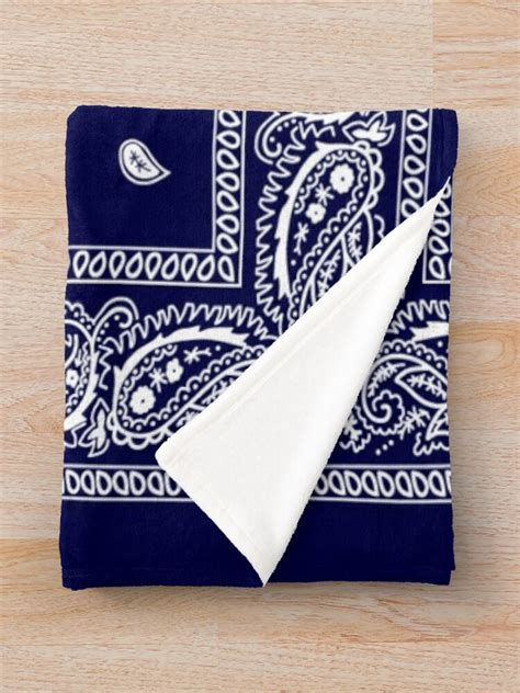 Bandana Blue Throw Blanket For Sale By Mblack100 Redbubble