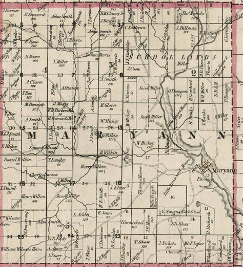 licking county ohio 1854 old wall map reprint with homeowner etsy