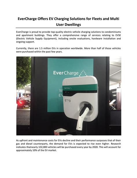 Evercharge Offers Ev Charging Solutions For Fleets And Multi User