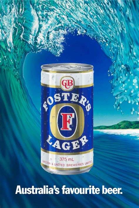 Fosters Lager ‘wave Poster Australian Beer Posters