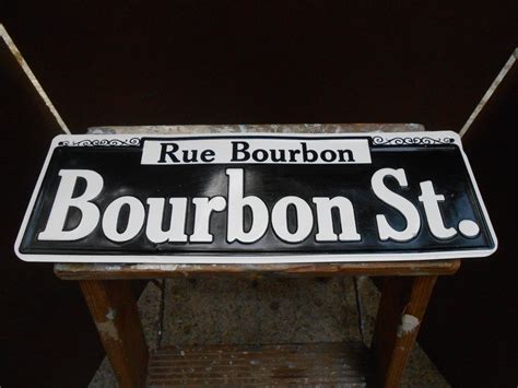 Rue Bourbon Street Sign From New Orleans By Retrorigamarole On Etsy