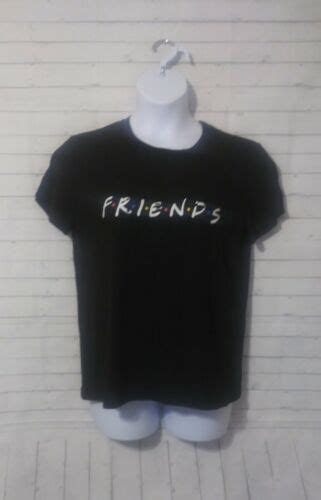 Womens Fcyoso Black Friends Graphic Tshirt Size L Ebay