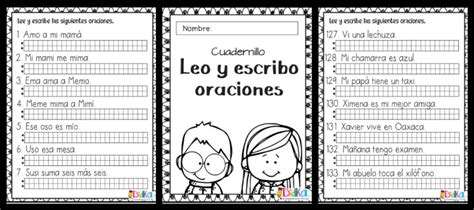 Cuadernillo Leo Y Escribo Oraciones Imagenes Educativas