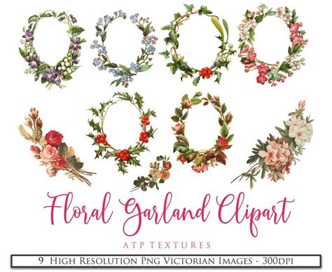 Png Clipart Floral Garland Rose Scrapbooking Card Making Etsy