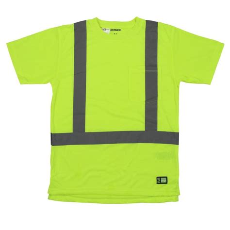 Shop Berne Apparel Xx Large Safety Yellow High Visibility Reflective T
