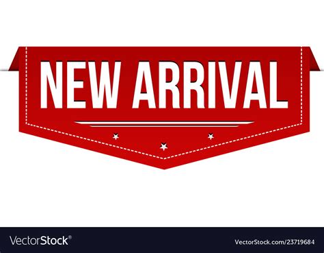 new arrival banner design royalty free vector image