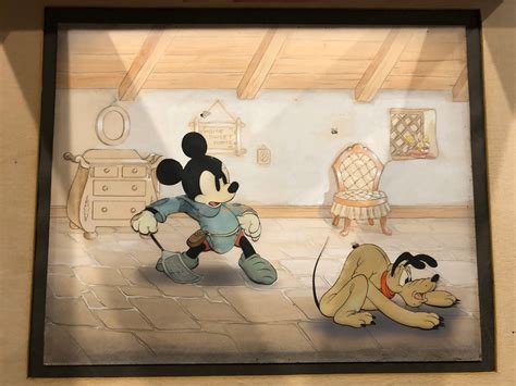 Original Walt Disney Production Cels On Production Background Of Mickey