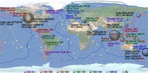 A Map Of The Worldwide Distribution Of Supervolcanoes The Light