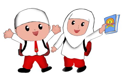 Gambar Kartun Anak Sekolah Sd Muslim Iae News Site
