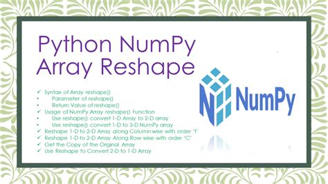 Python NumPy Array Reshape Spark By Examples