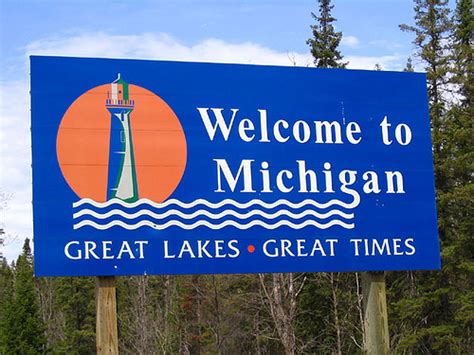 Michigan Welcome Sign Art Sphere Inc