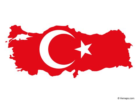 Flag Map of Turkey | Turkey flag, Turkey map, Map vector