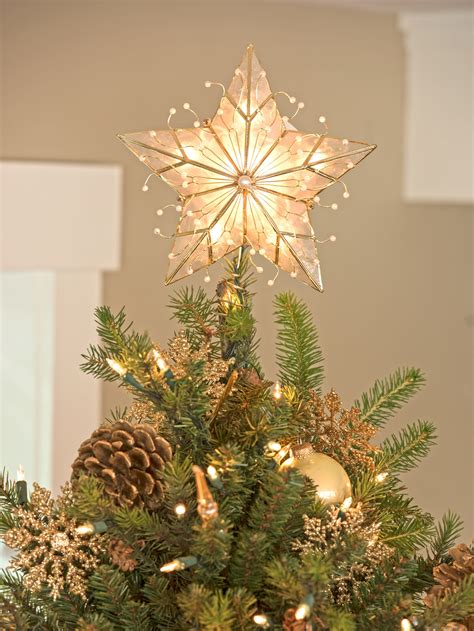 Maybe you would like to learn more about one of these? Christmas Tree Star Topper - Capiz Star - Christmas Tree ...