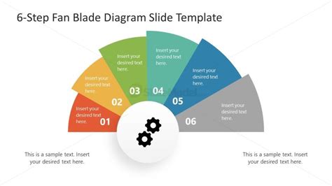 6 Step Fan Blade Diagram Template For Ppt Presentation Slidemodel