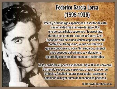 Biografia De Garcia Lorca Federicopoeta Español Victima De La Guerra