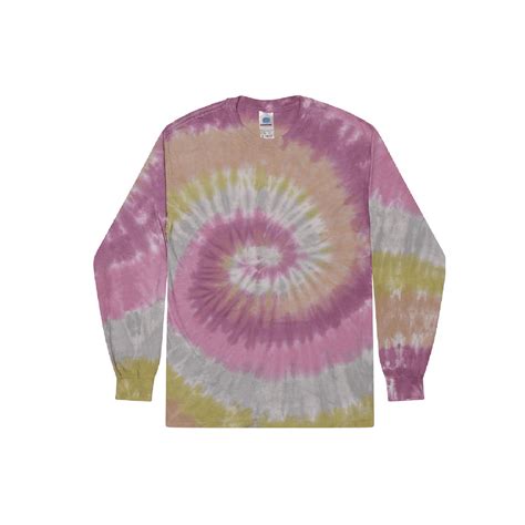 Colortone Tie Dye Long Sleeve Multi Color Adult Shirts Sizes S To