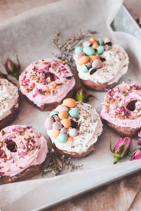Food And Drink Beautifully Decorated Pastel Easter Donuts My Little