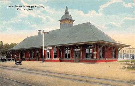 Kearney Nebraska Union Pacific Passenger Station Antique Postcard