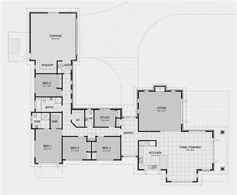 Find a great selection of mascord house plans to suit your needs: Unique L Shaped 4 Bedroom House Plans - New Home Plans Design