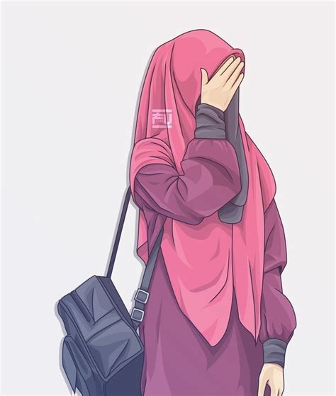 A Woman In A Pink Hijab Carrying A Black Bag