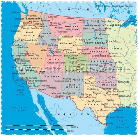 Map Of The West Coast Of Usa West Coast Usa Map