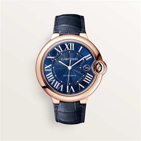 Crwgbb0036 Ballon Bleu De Cartier Watch 42mm Automatic Movement Rose Gold Leather Cartier