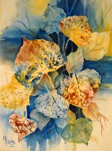Martha Kisling Art With Heart Fall Leaves Original Watercolor Sold