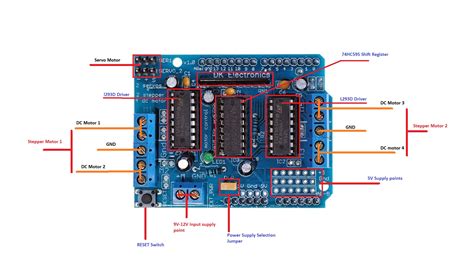L293d Motor Driver Shield For Diy And Hobby Projects