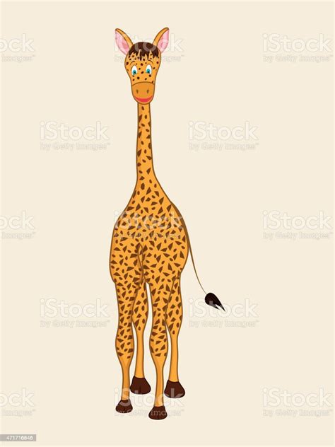 Cute Cartoon Character Of Giraffe Stock Illustration Download Image