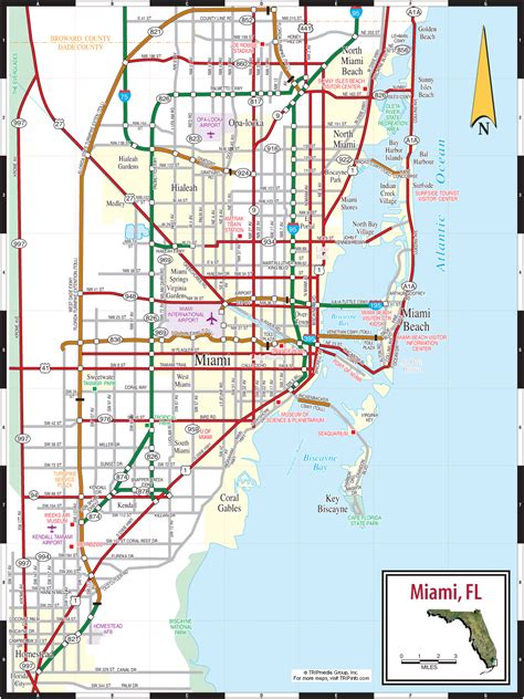 With interactive miami beach florida map, view regional highways maps, road situations, transportation, lodging guide, geographical map, physical miami beach florida map move the mouse over it via (left click) and clicking the image you can drag. awesome Map of Miami Florida | Map of miami florida, Map of florida, Miami florida