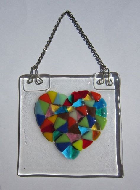 Pin By Kellye Cupit On Fused Glass Hearts In 2020 Colorful Heart Fused Glass Plates Glass