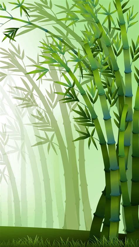 Bamboo Trees Art IPhone Wallpaper IPhone Wallpapers