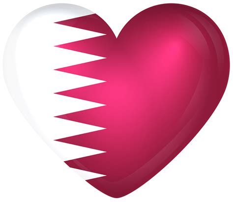 ✓ free for commercial use ✓ high quality images. Qatar Large Heart Flag | Gallery Yopriceville - High ...