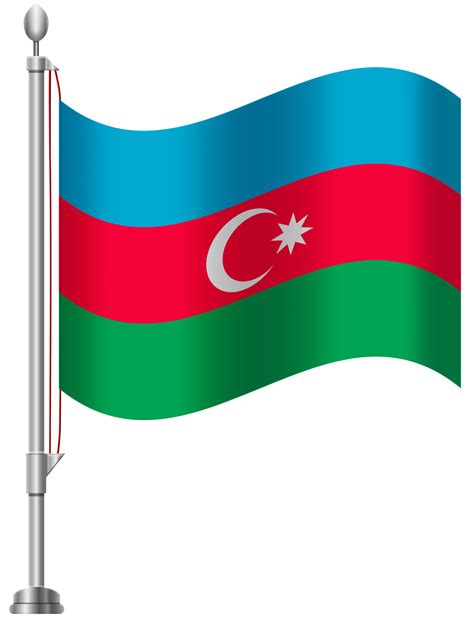 The national flag of azerbaijan consists of three equivalent horizontal stripes: Azerbaijan Flag PNG Clip Art