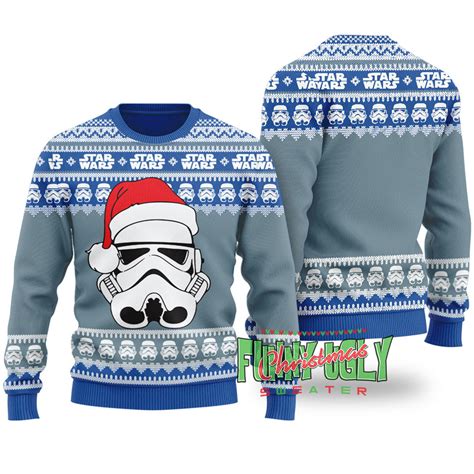 Stormtrooper Star Wars Ugly Christmas Sweater Royal