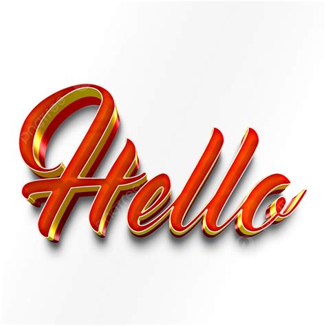 Text Editable 3d Png Hello 3d Editable Text Effect Red Gold Text